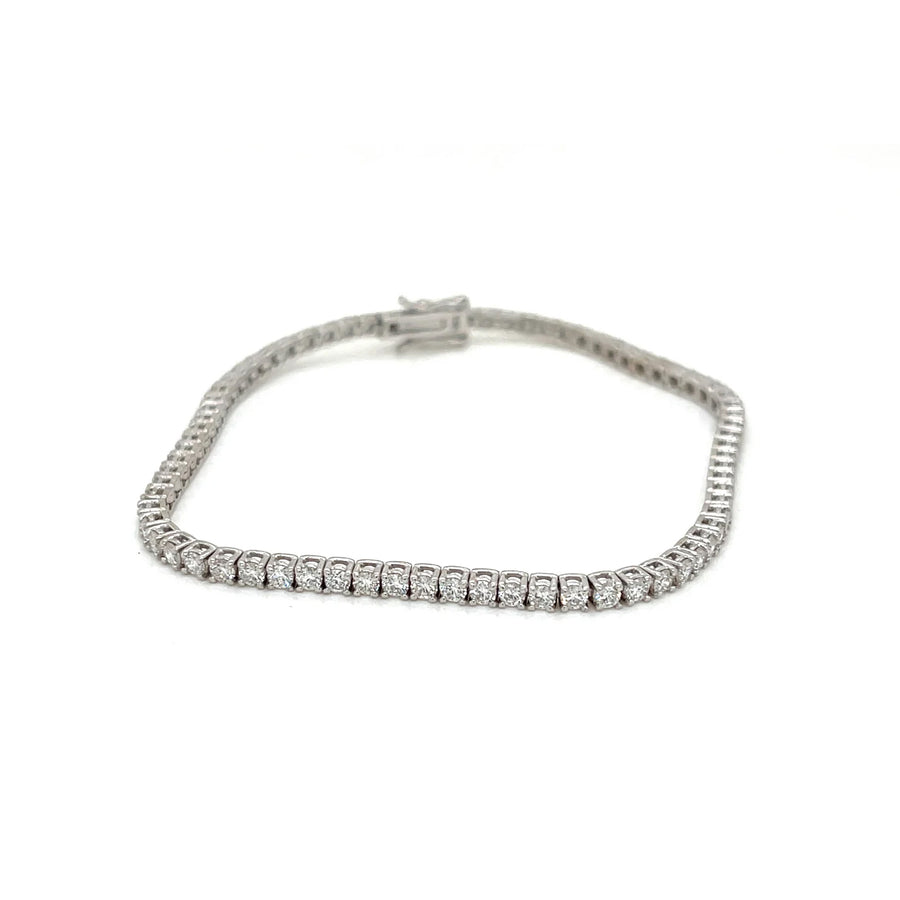 Lab-Grown Diamond Tennis Bracelet in 14K White Gold