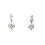 Pear-Shaped and Oval Lab-Grown Diamond Drop Earrings