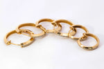 Medium Round Diamond Hoop Earrings