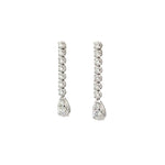 Lab-Grown Diamond Drop Earrings in 14K White Gold