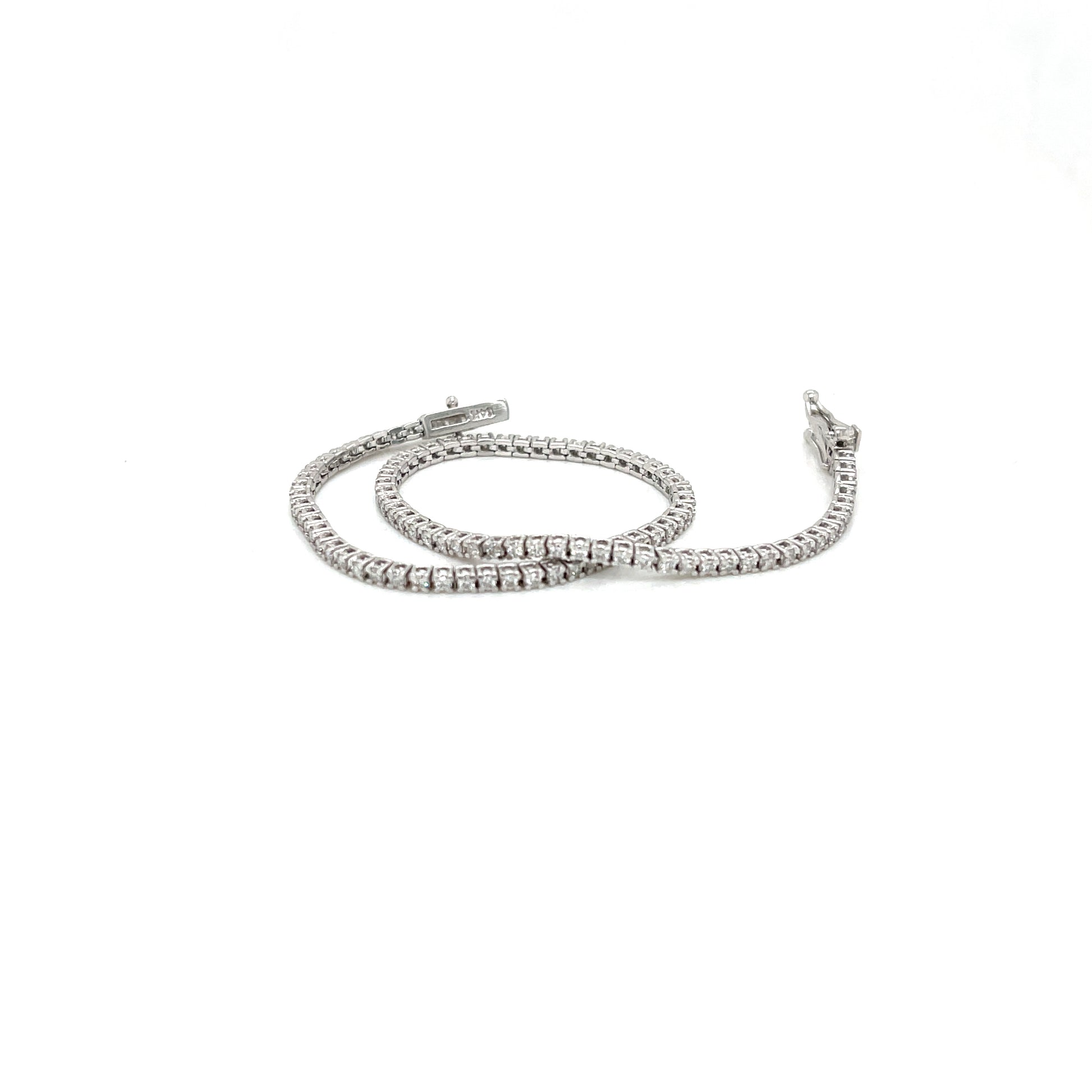 Straight Line Lab Grown Diamond Tennis Bracelet - FlawlessCarat