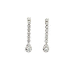 Lab-Grown Diamond Drop Earrings in 14K White Gold