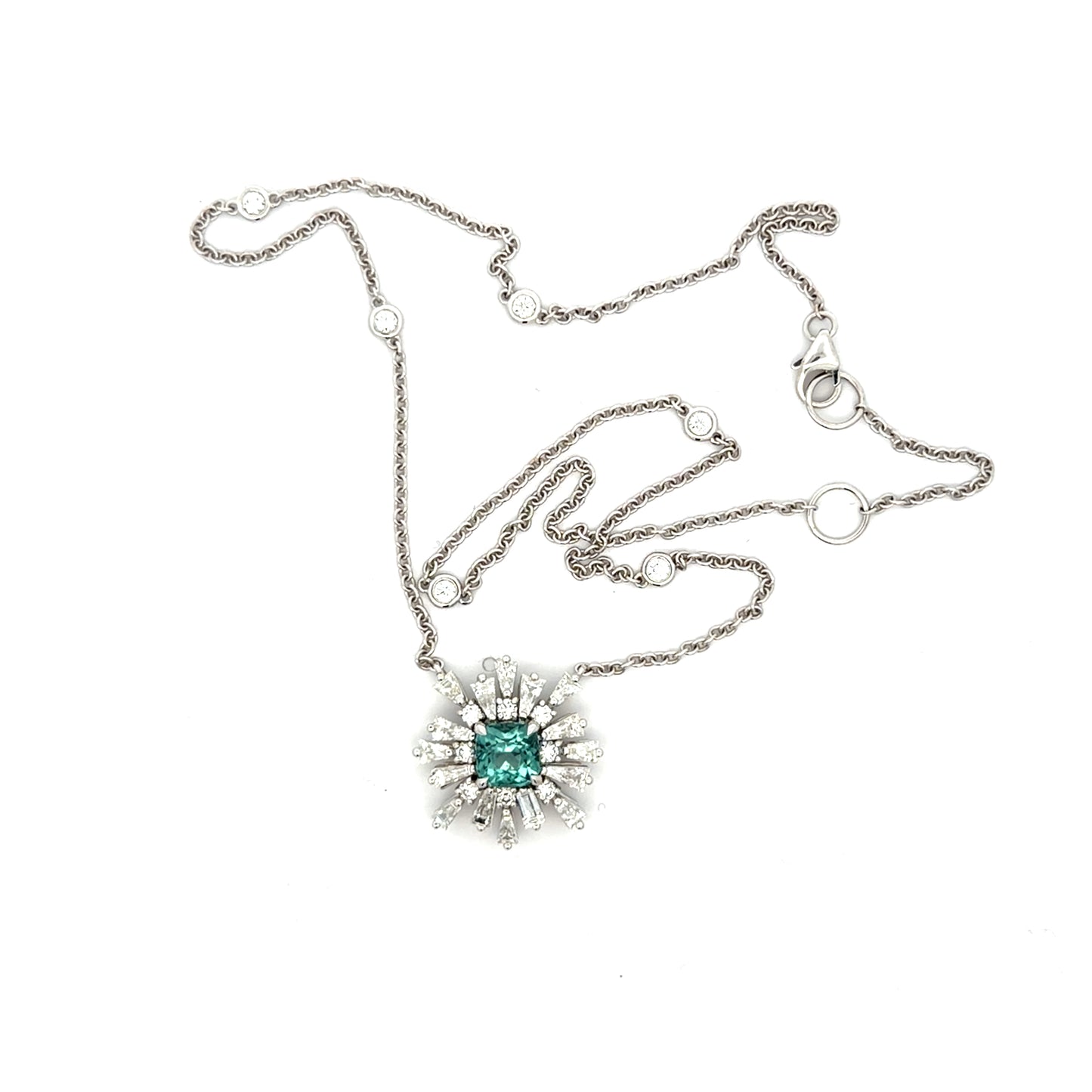 One of a Kind Statement Tourmaline and Diamond Necklace