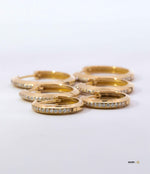 Medium Round Diamond Hoop Earrings