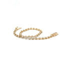 Straight Line Yellow Gold Mini Bar Bracelet - FlawlessCarat