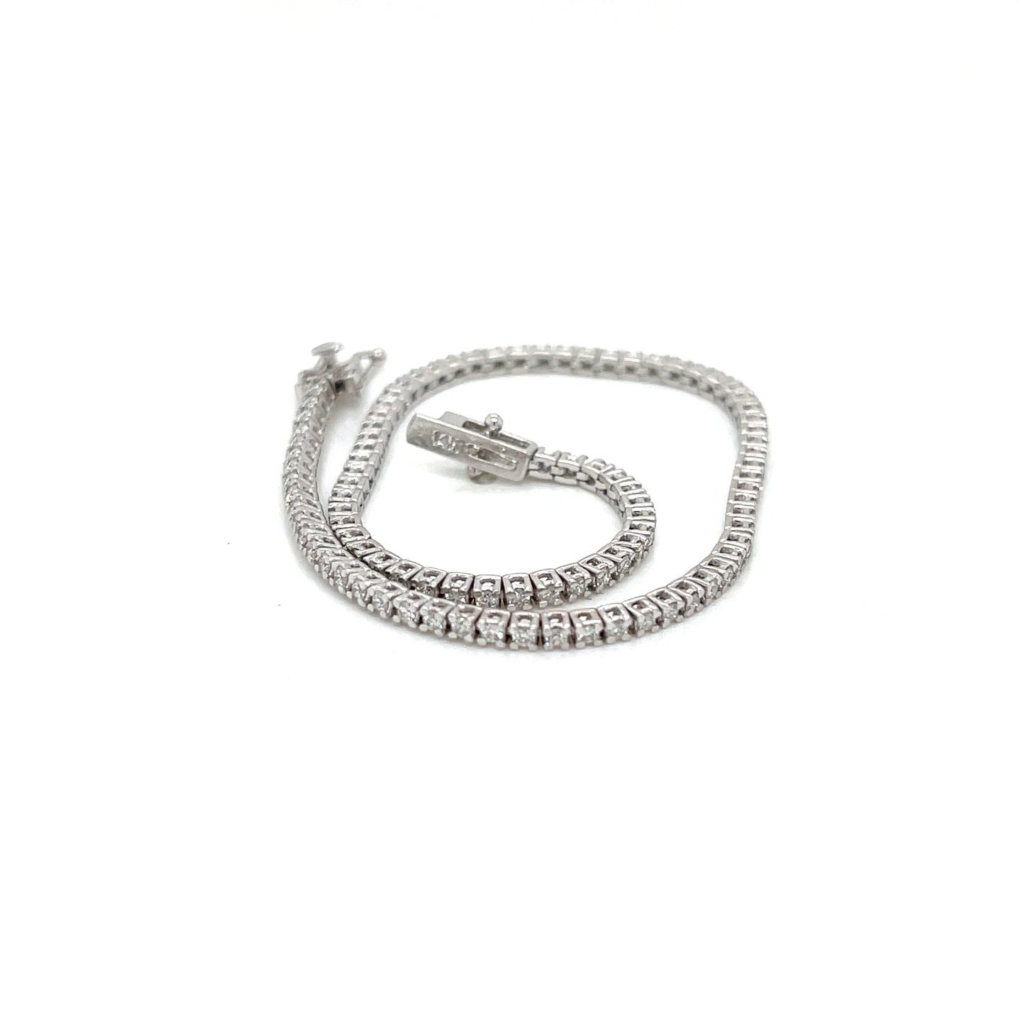 Straight Line Natural Mined Diamond Tennis Bracelet - FlawlessCarat