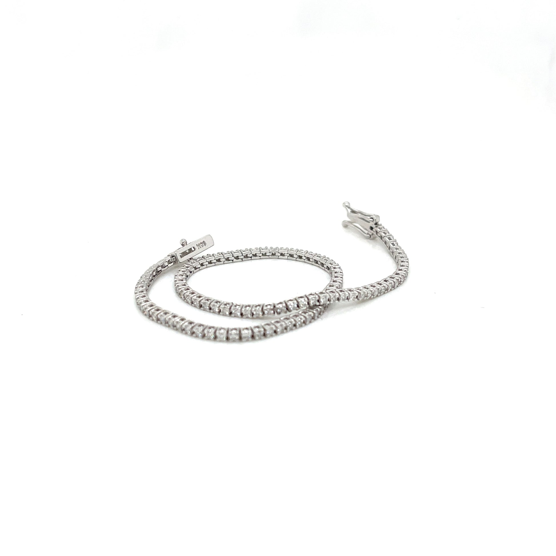 Straight Line Natural Mined Diamond Tennis Bracelet - FlawlessCarat