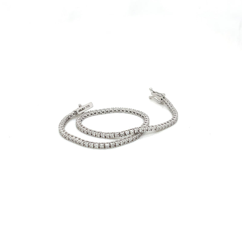 Straight Line Natural Mined Diamond Tennis Bracelet - FlawlessCarat