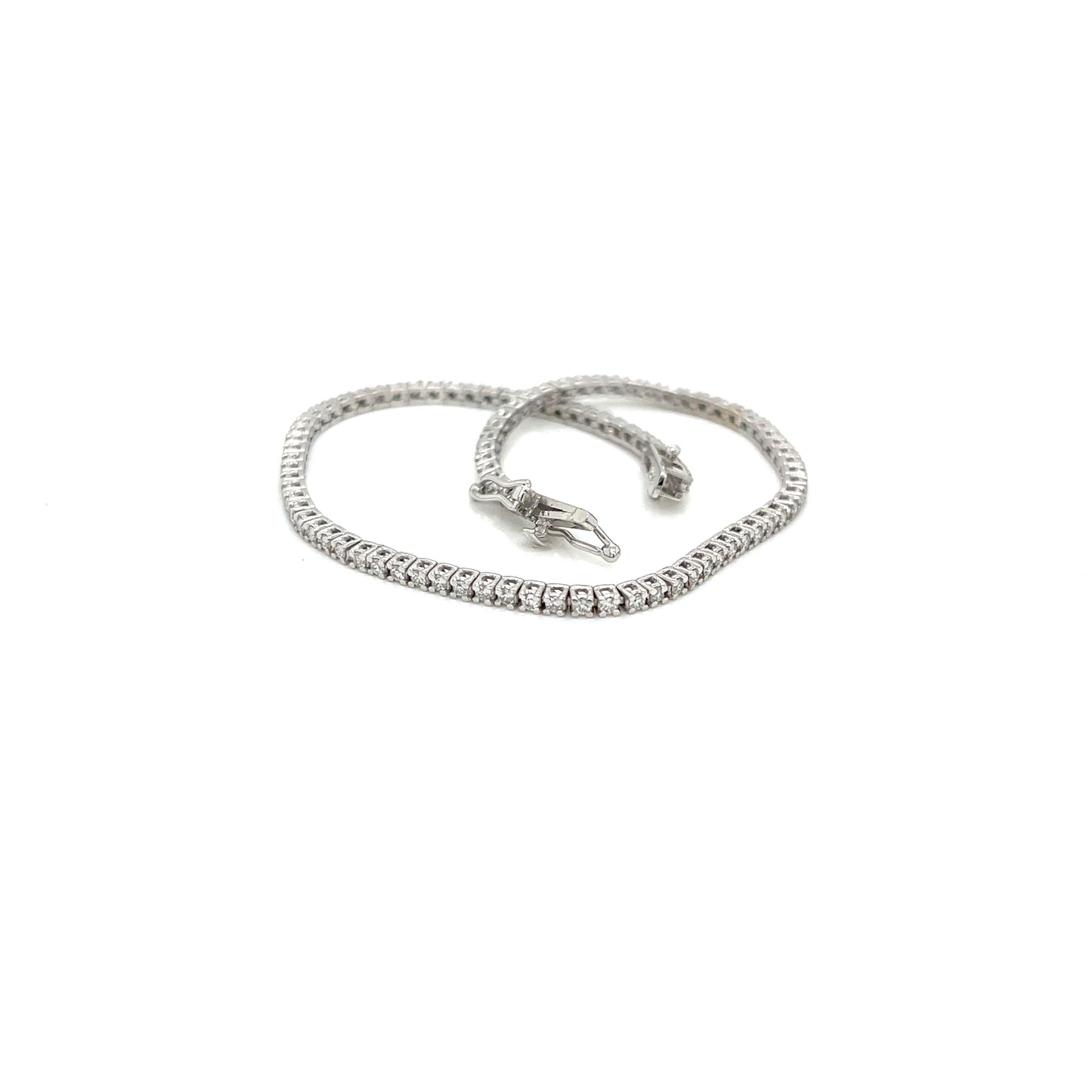 Straight Line Natural Mined Diamond Tennis Bracelet - FlawlessCarat