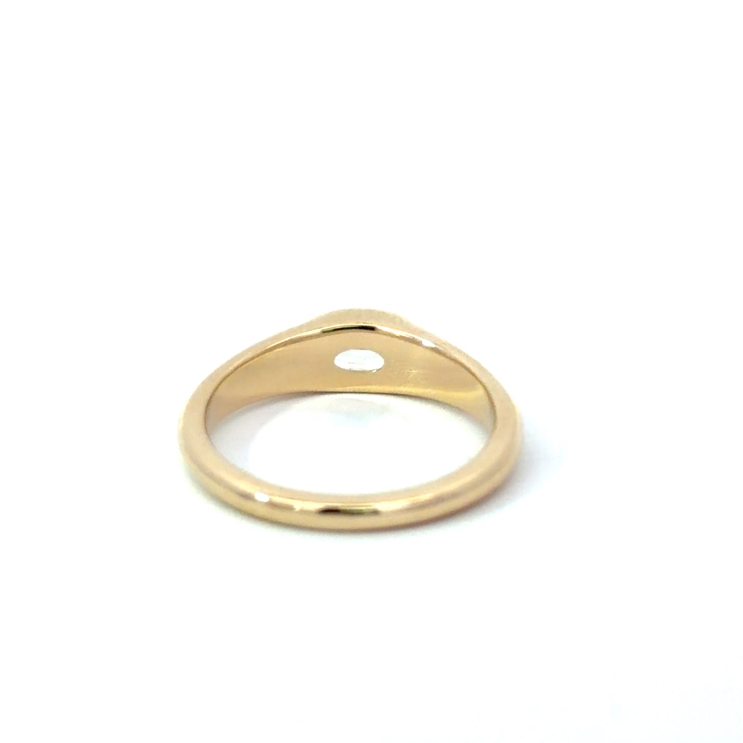 14 kt. Signet setting with Natural Mined Round Brilliant weighing .26 carats
