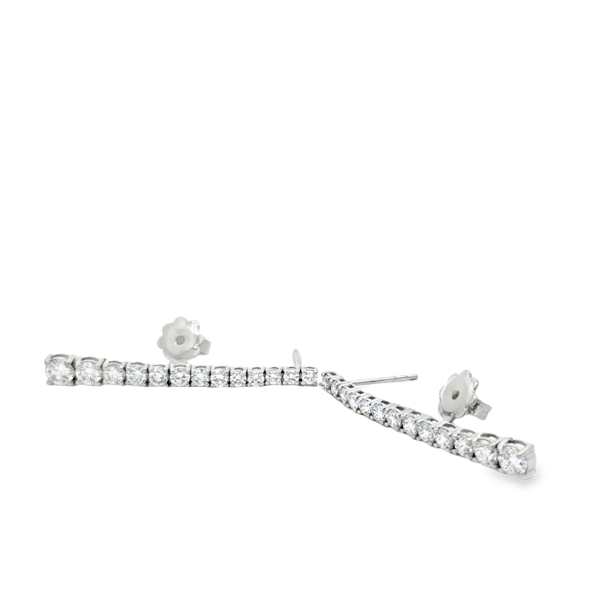1.85 Carat Lab-Grown Diamond Drop Earrings in 14K White Gold