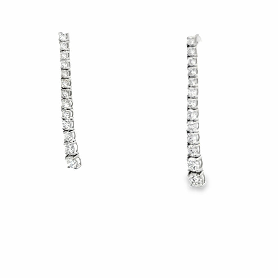 1.85 Carat Lab-Grown Diamond Drop Earrings in 14K White Gold