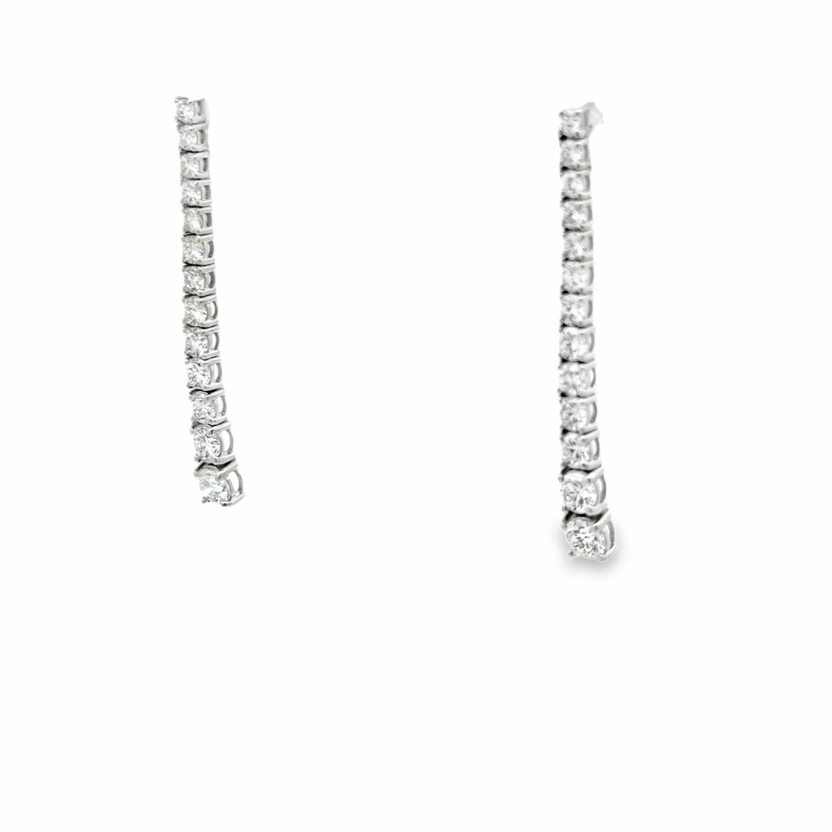 1.85 Carat Lab-Grown Diamond Drop Earrings in 14K White Gold
