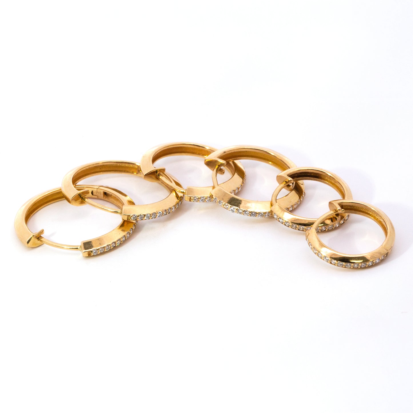Large Round Diamond Hoop Earrings