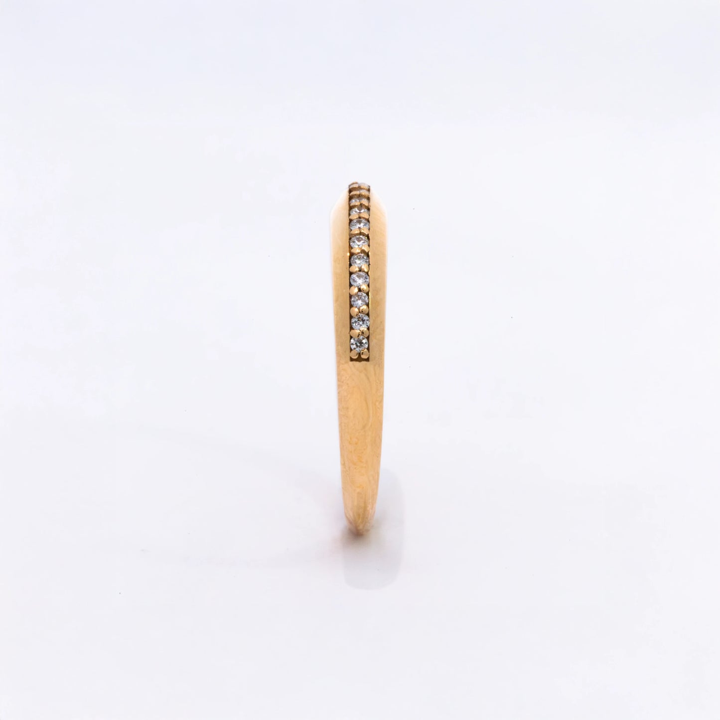 14kt Gold Diamond Domed Bands