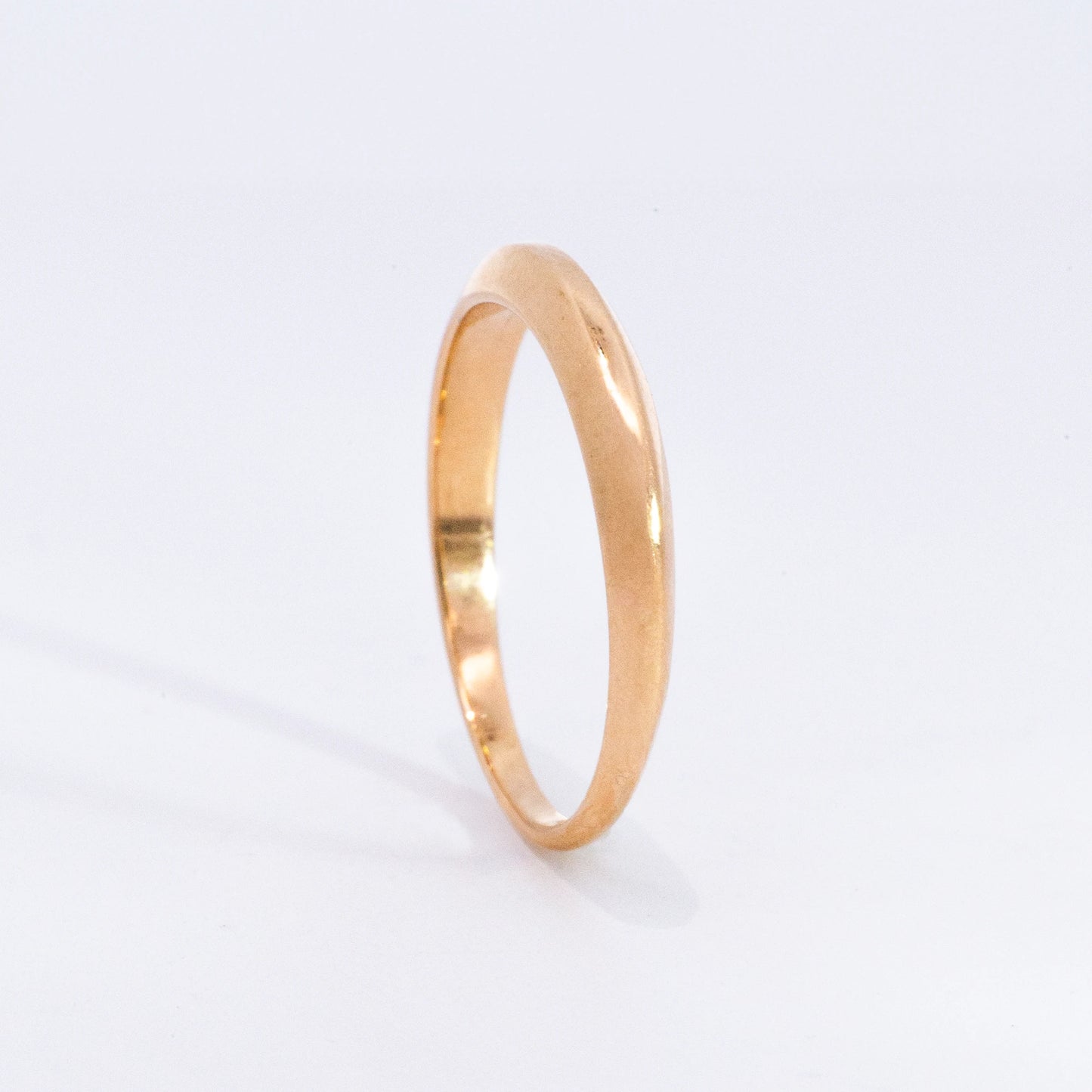 14kt Gold Domed Band