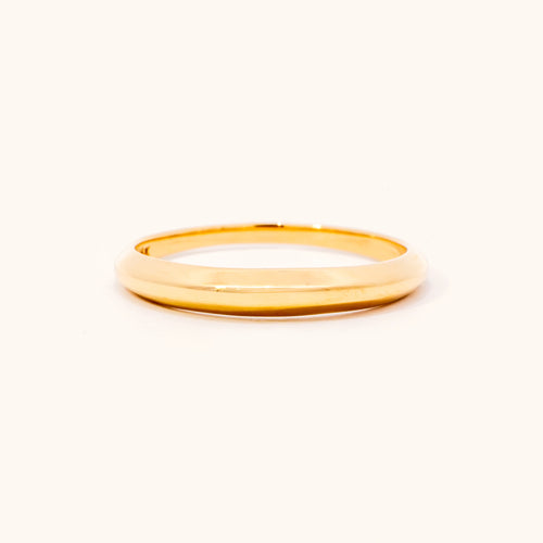 14K Gold Domed Band
