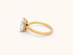 Lab-Grown Radiant Diamond Hidden Halo Ring in 18K Yellow Gold