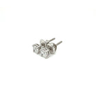 Natural .65 Carat Round Diamond Ear Studs in White Gold - FlawlessCarat