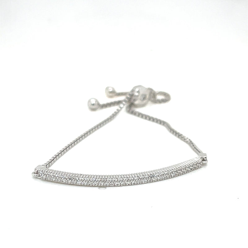 Curved Double Row Diamond Bracelet - FlawlessCarat