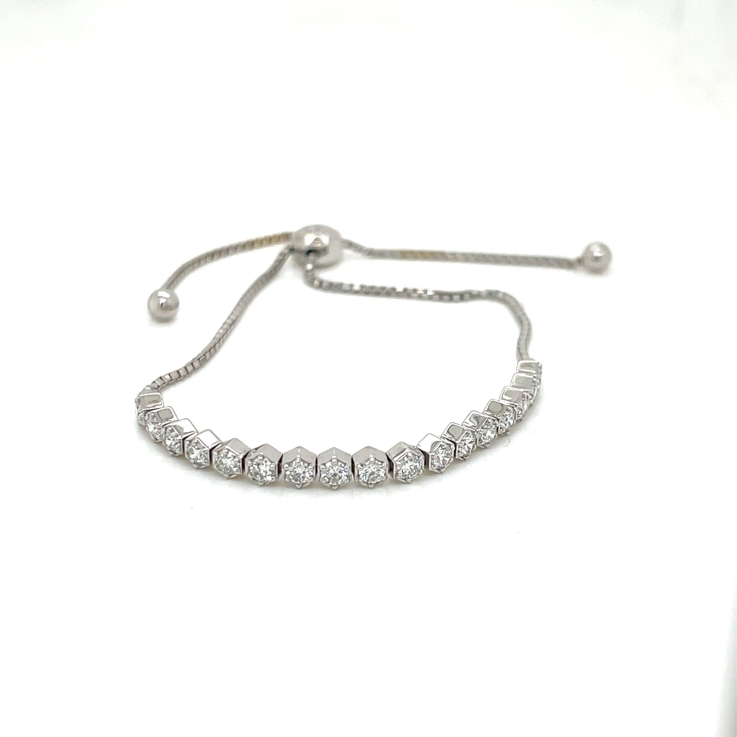 Flexible Hexagon Adjustable table Diamond Bracelet Diamond - FlawlessCarat