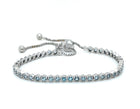 14kt. White Gold  Aquamarine Bolo Bracelet - FlawlessCarat