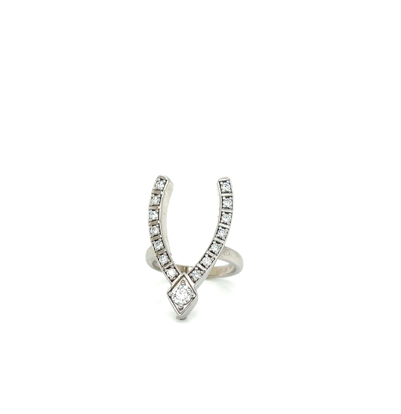 14kt. Ladies Horseshoe Ring - FlawlessCarat