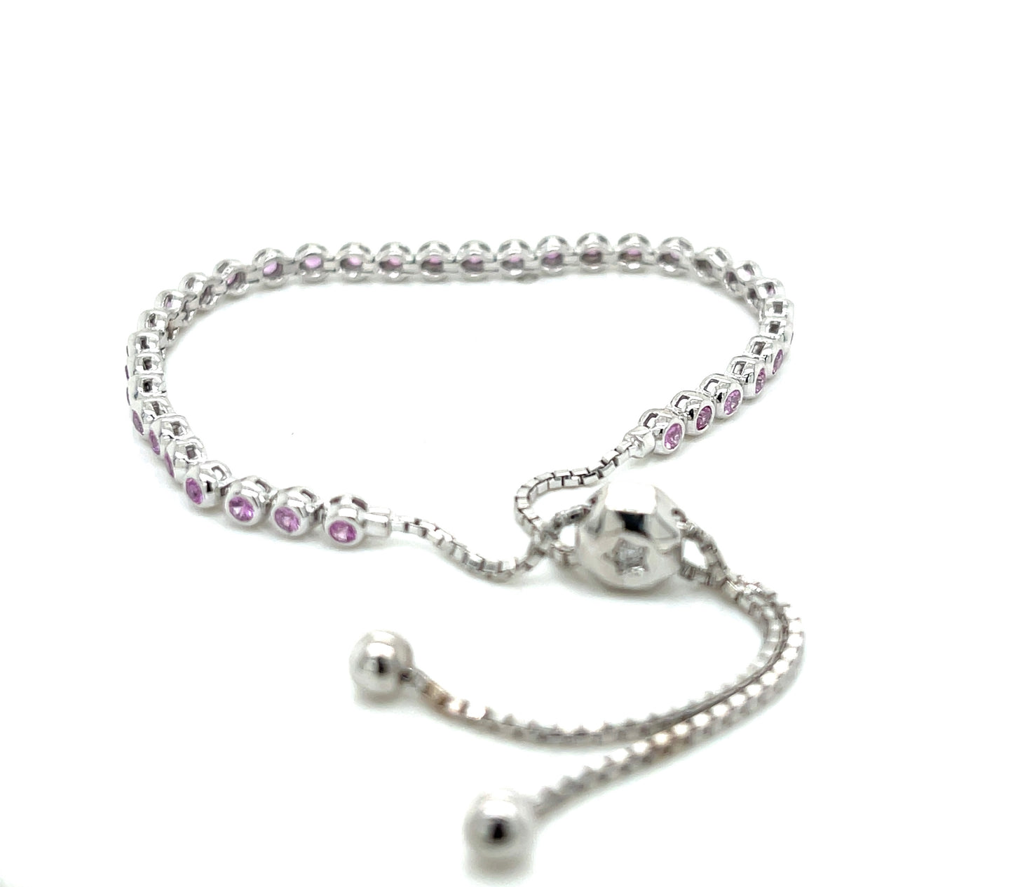 Pink Sapphire Bezel Bracelet - FlawlessCarat