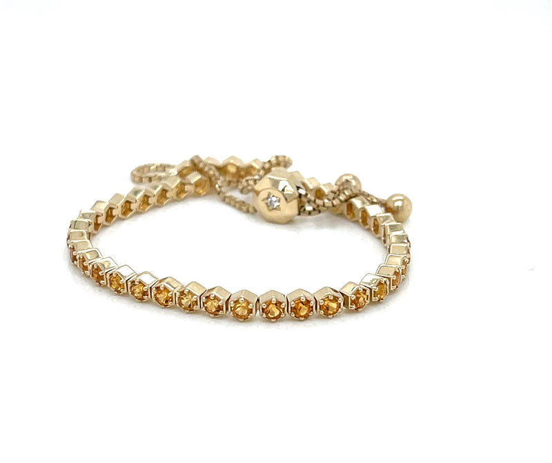 14kt. Yellow Gold Citrine Bolo Bracelet - FlawlessCarat