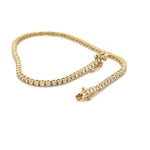 Yellow Gold Straight Line Tennis Bracelet - FlawlessCarat