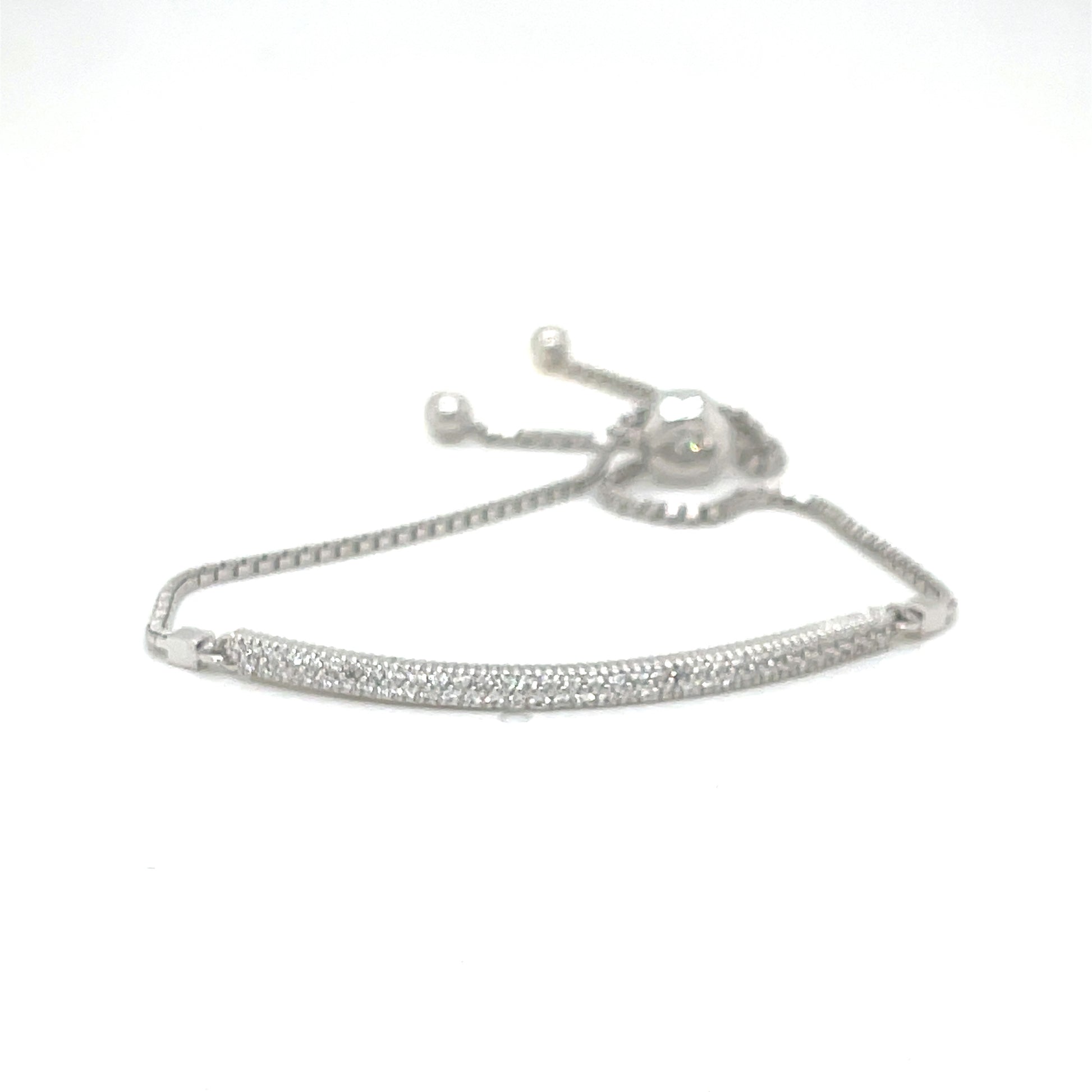 Curved Double Row Diamond Bracelet - FlawlessCarat