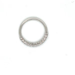 White Gold Diamond Bezel Wedding Band - FlawlessCarat