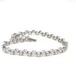 White Gold Natural Diamond Zig-Zag Bracelet