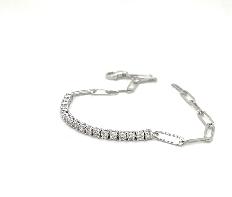 Paper Clip Diamond Bracelet - FlawlessCarat