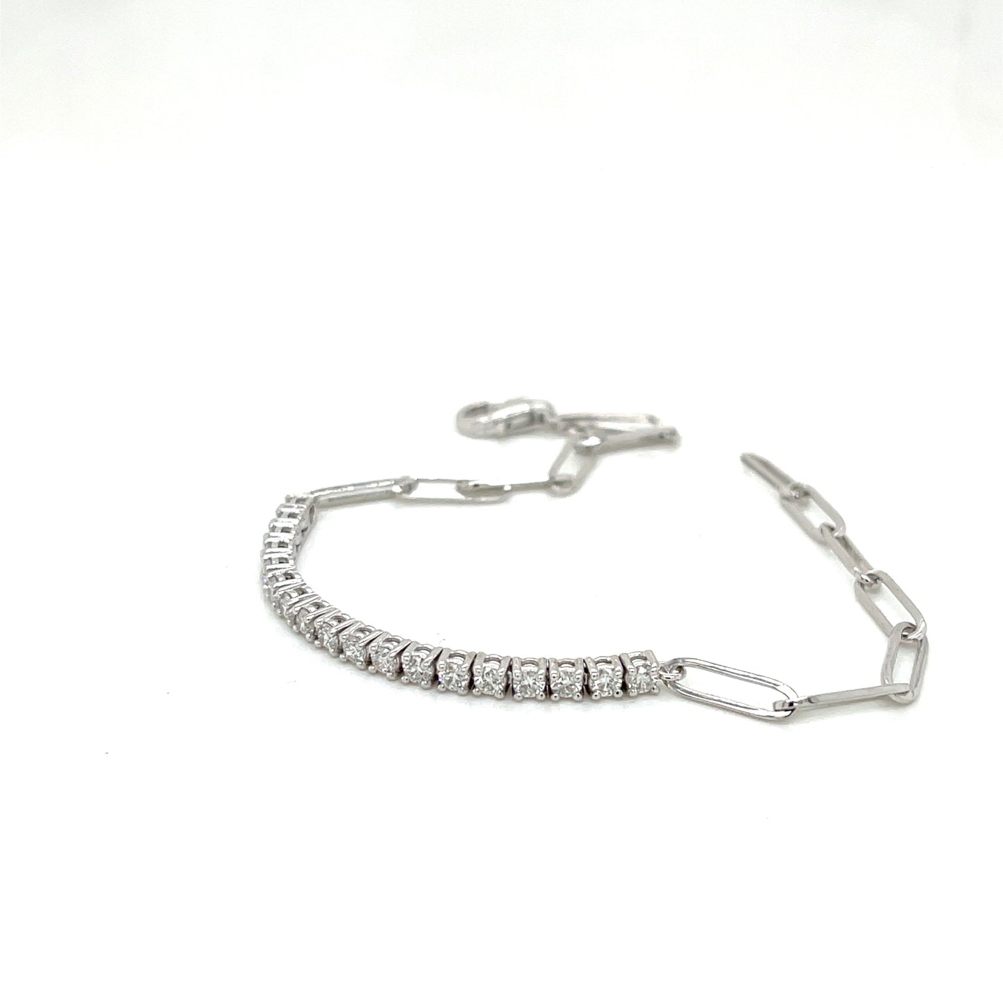 Paper Clip Diamond Bracelet - FlawlessCarat