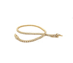 Yellow Gold Straight Line Tennis Bracelet - FlawlessCarat