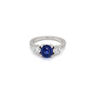 Oval Blue Sapphire and Diamond Ring - FlawlessCarat