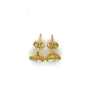 Round Diamond Stud Earrings with Halo in 18 Karat Gold - FlawlessCarat