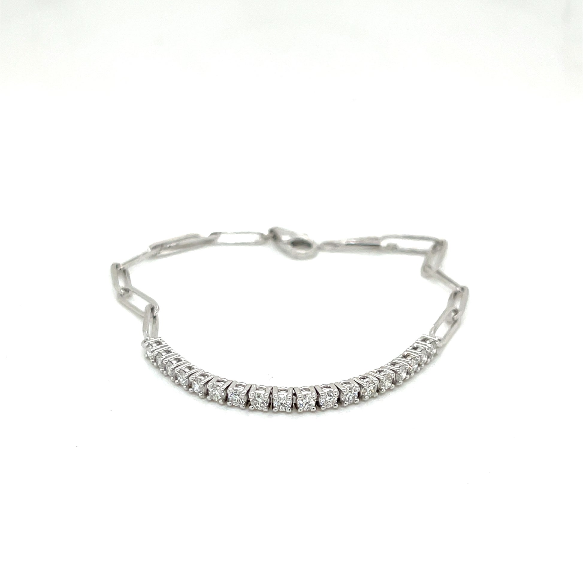 Paper Clip Diamond Bracelet - FlawlessCarat