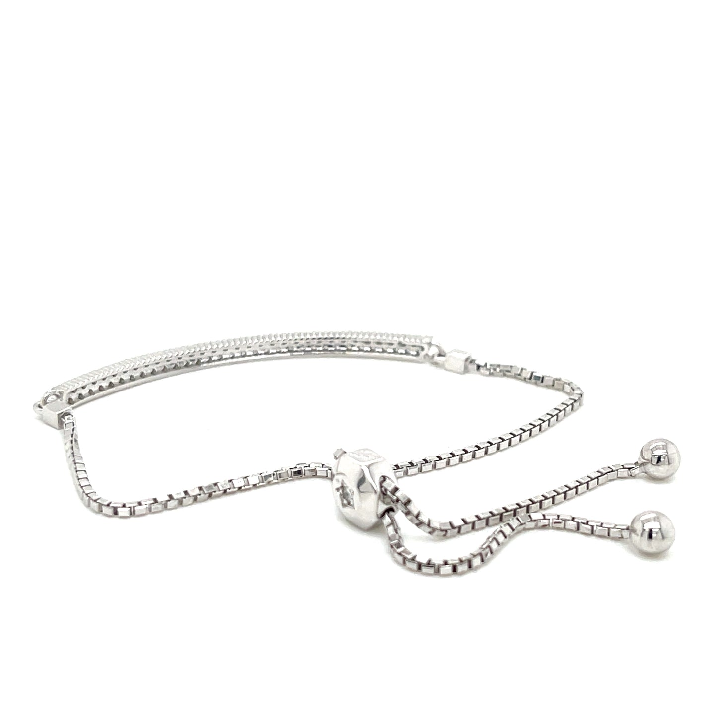 Curved Double Row Diamond Bracelet - FlawlessCarat