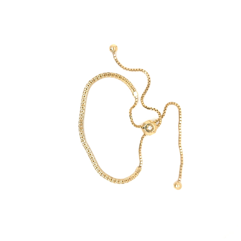 Yellow Gold Adjustable Diamond Bracelet - FlawlessCarat