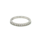 White Gold Diamond Bezel Wedding Band - FlawlessCarat
