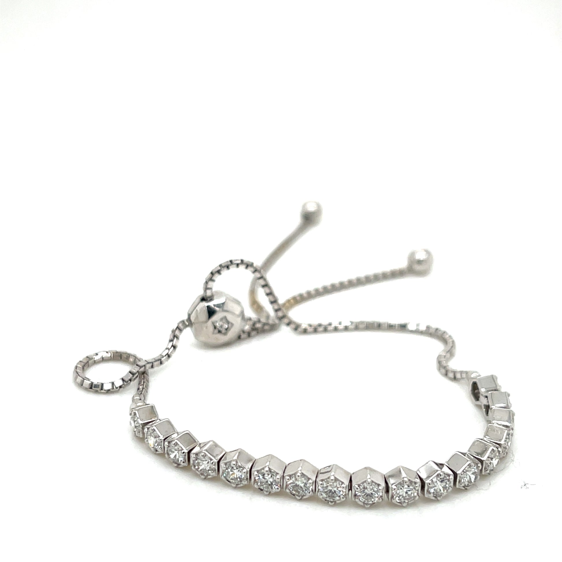 Flexible Hexagon Adjustable table Diamond Bracelet Diamond - FlawlessCarat