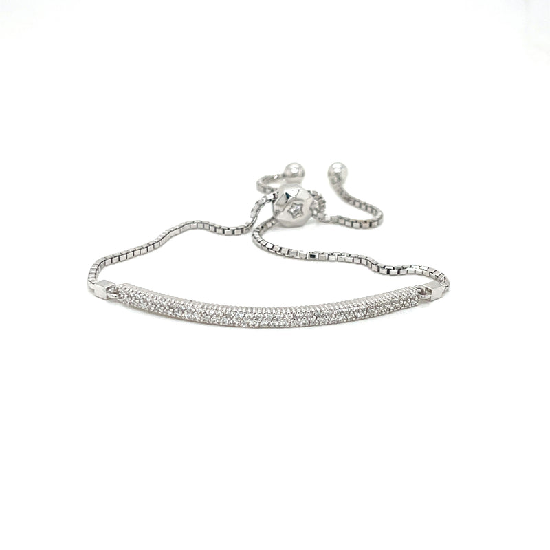 Curved Double Row Diamond Bracelet - FlawlessCarat