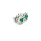 18kt.Gold Emerald and Diamond Earrings - FlawlessCarat