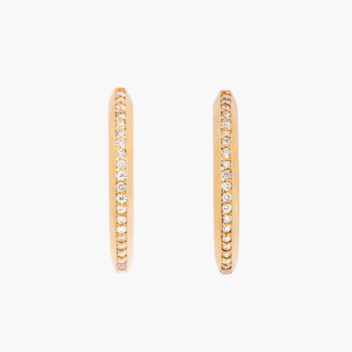 Large Round Diamond Hoop Earrings