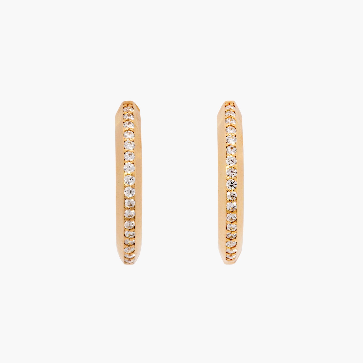 Large Round Diamond Hoop Earrings