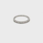 Diamond Bezel Wedding Band in White Gold