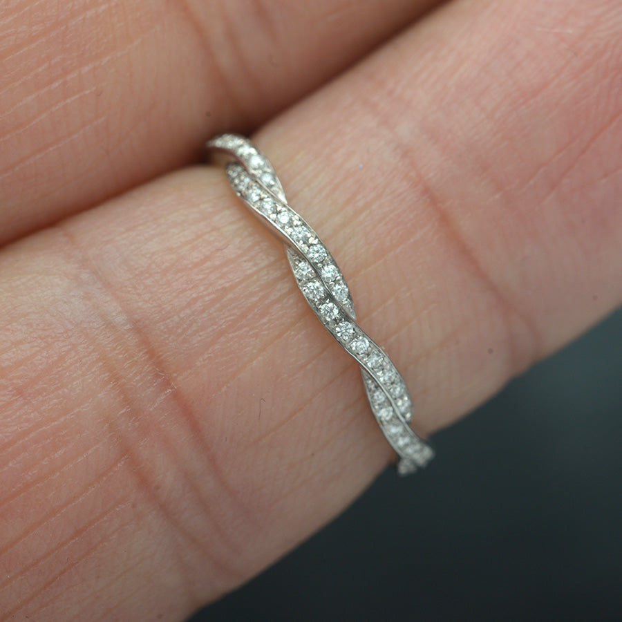 White Gold Diamond Wedding Band - FlawlessCarat