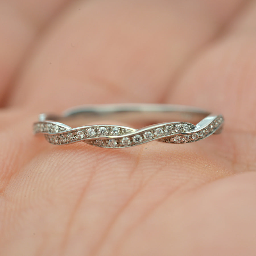 White Gold Diamond Wedding Band - FlawlessCarat